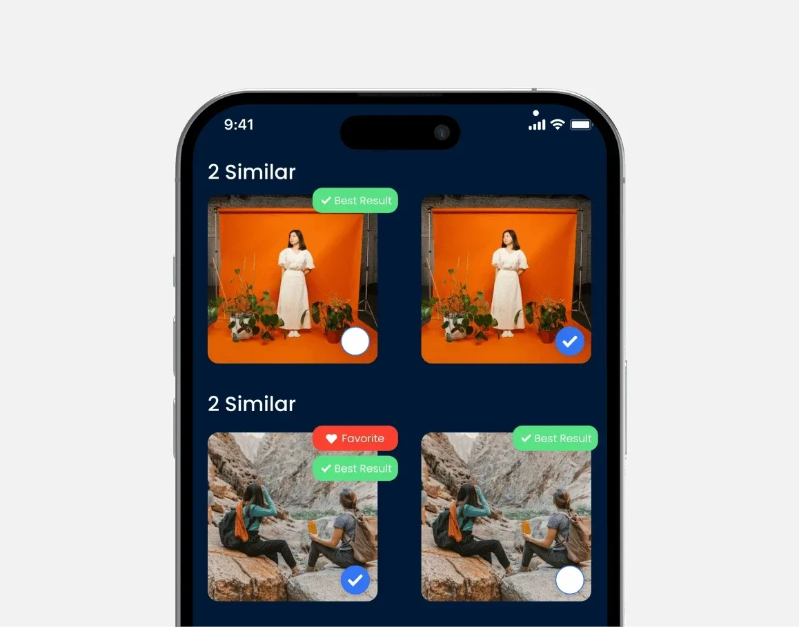Cleaner main app screen on iPhone showing the smart phone storage optimizer and primary interface and user flow