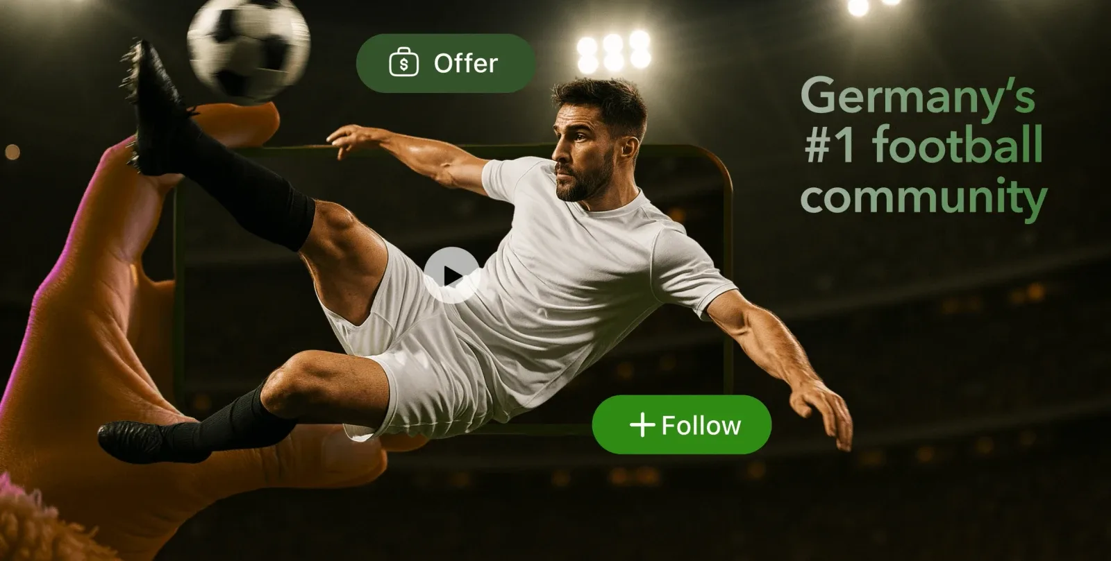 Treffpunkt promotional banner showcasing the sports community app concept with value proposition for users built by Neon Apps