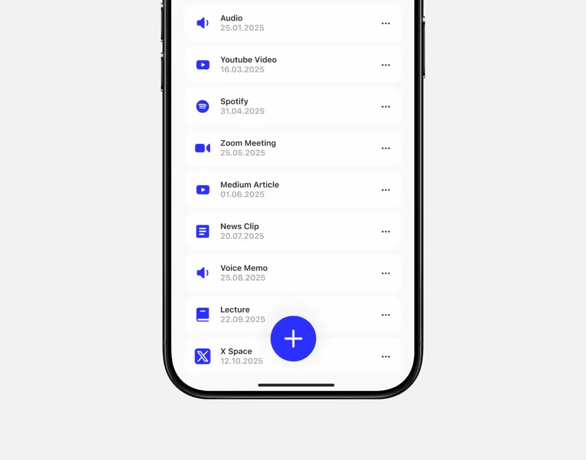 Polly detail or secondary feature screen displaying key productivity AI functionality of the mobile app developed by Neon Apps