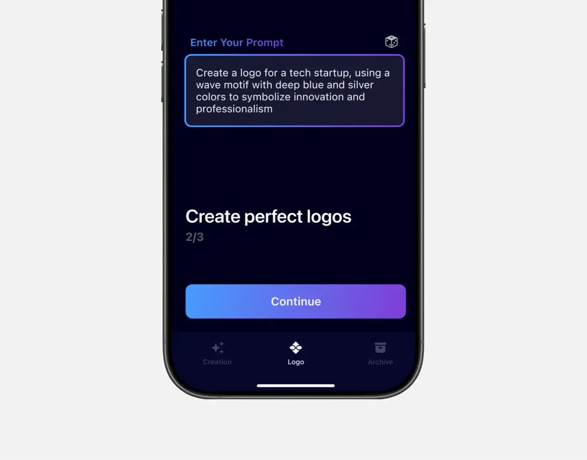 Brandly multiple mobile screens overview showcasing the complete branding AI app experience built by Neon Apps development team