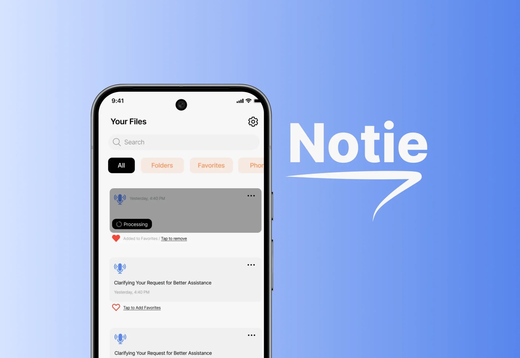 Note Taker app that transcribes audio and video into organized, searchable notes – mobile app by Neon Apps