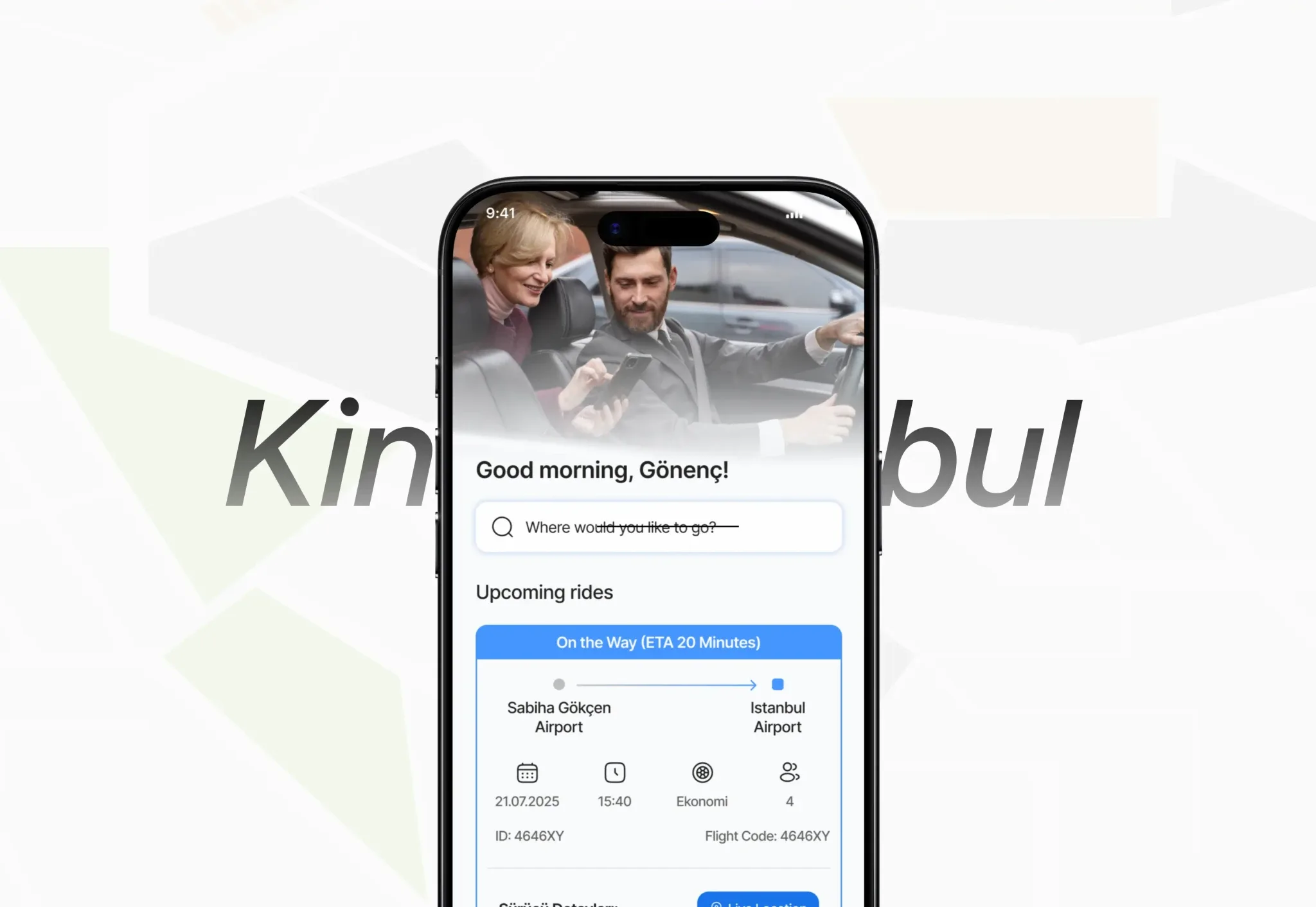 King Istanbul private ride and airport transfer booking app – mobile app developed by Neon Apps