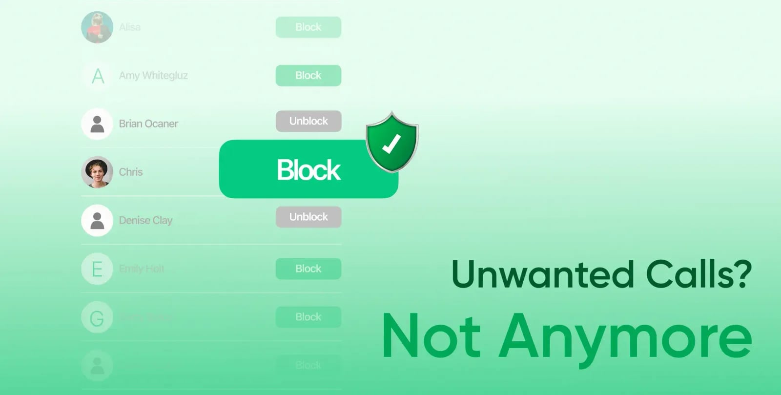 Call Blocker promotional banner showcasing the utility security app concept with value proposition for users built by Neon Apps