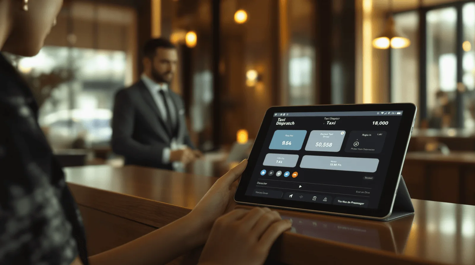Hand-drawn system architecture diagram with marker and sticky notes