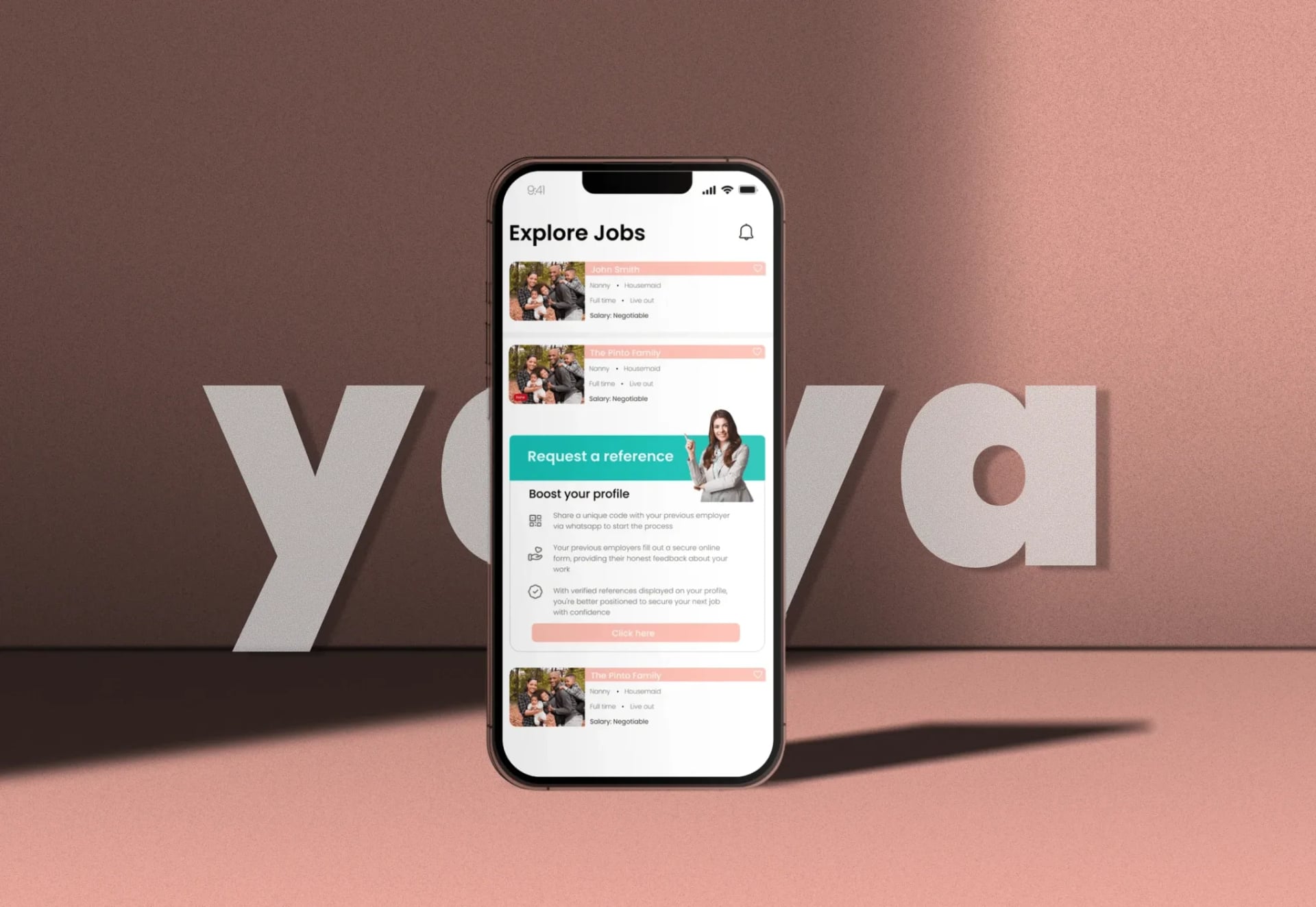 Yaya app for hiring verified nannies, tutors, and maids in UAE – mobile app by Neon Apps