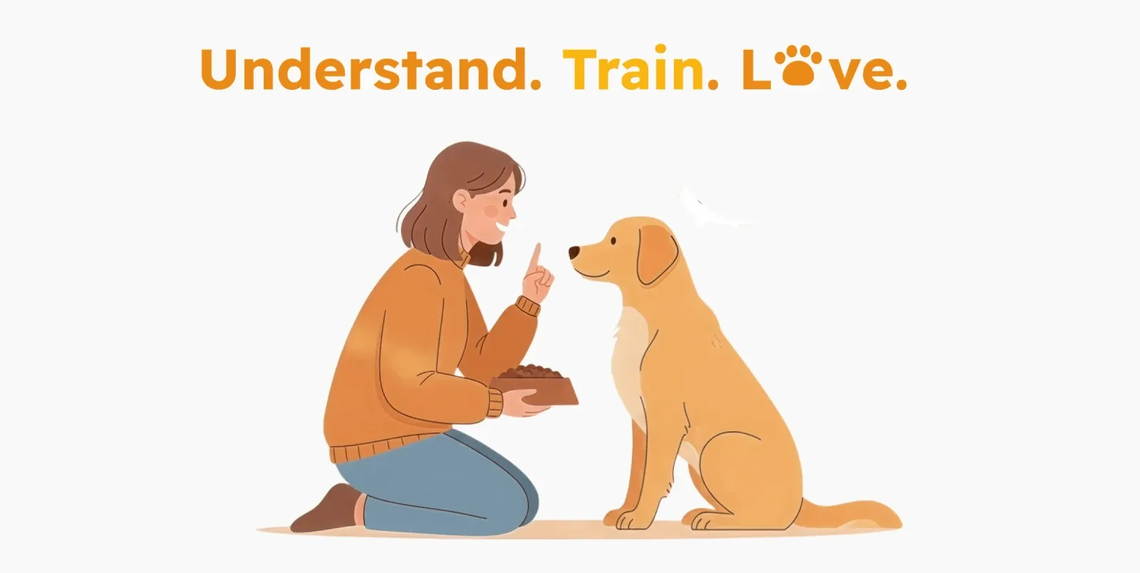Paw promotional banner showcasing the pet training app concept with value proposition for users built by Neon Apps