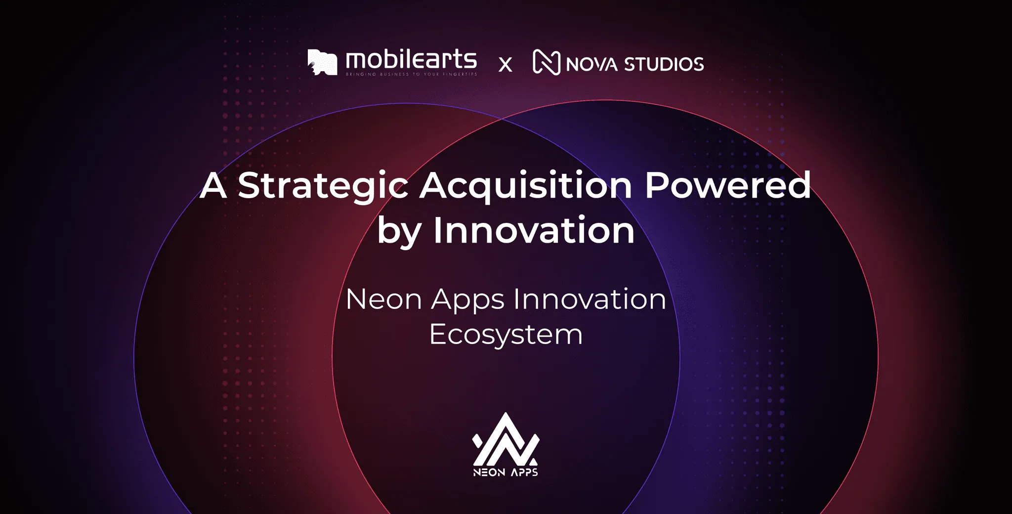 Mobile Arts acquisition of Nova Studios announced as a major milestone in Neon Apps growth and mobile industry expansion