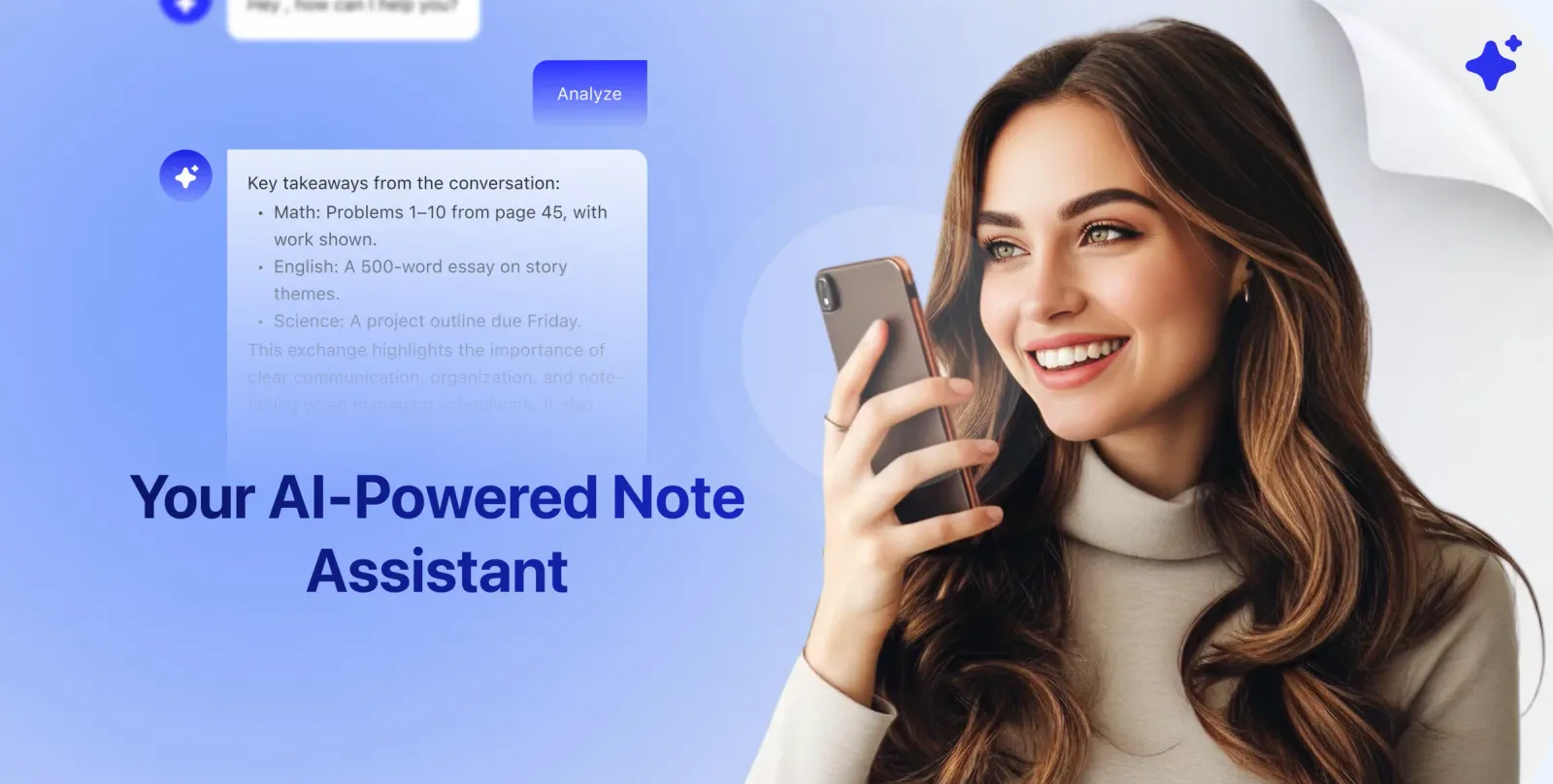Polly promotional banner showcasing the productivity AI app concept with value proposition for users built by Neon Apps