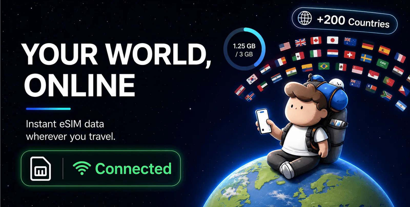 Simless app screen