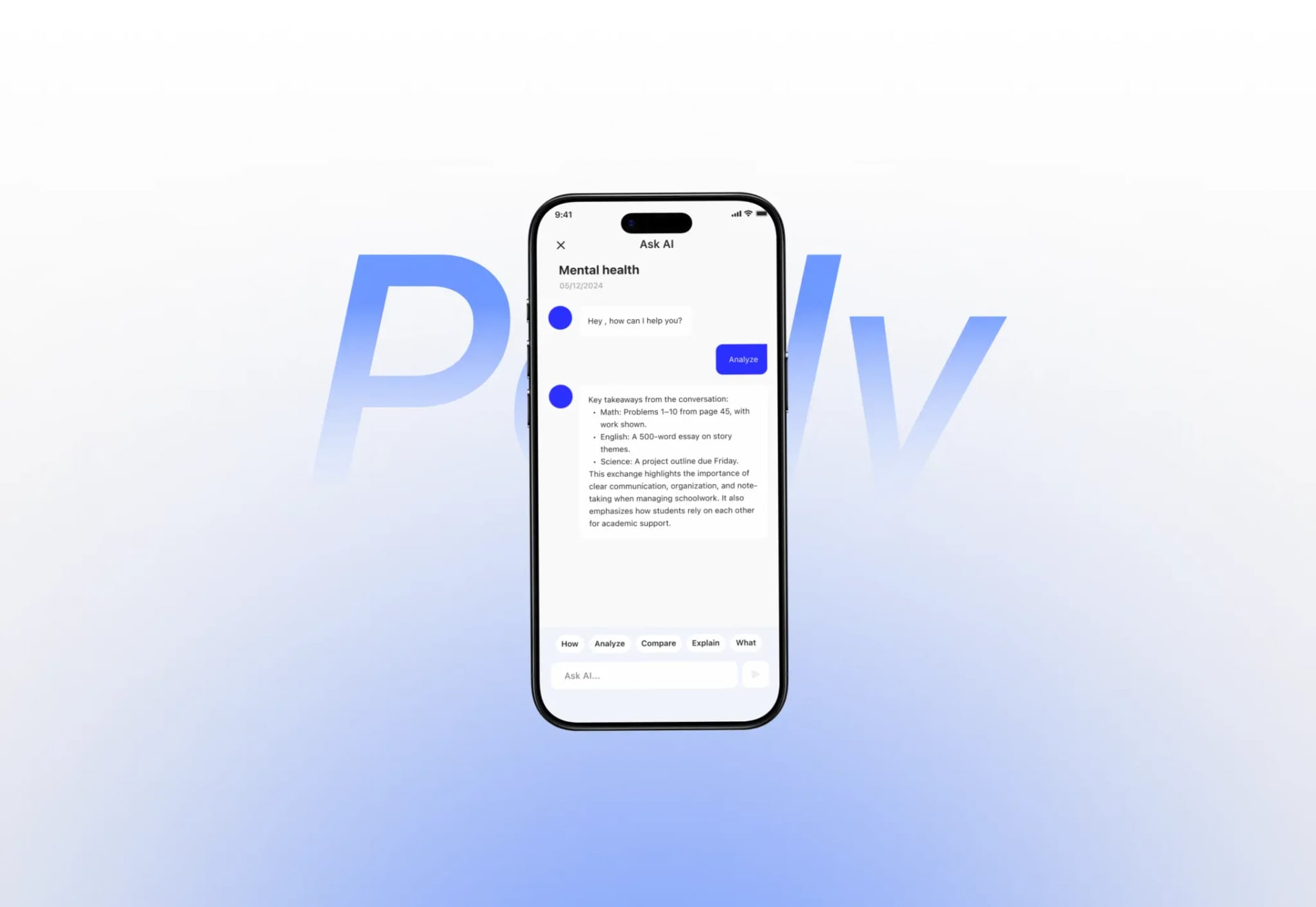 Polly AI meeting recorder that transcribes speech and creates action item summaries – mobile app by Neon Apps