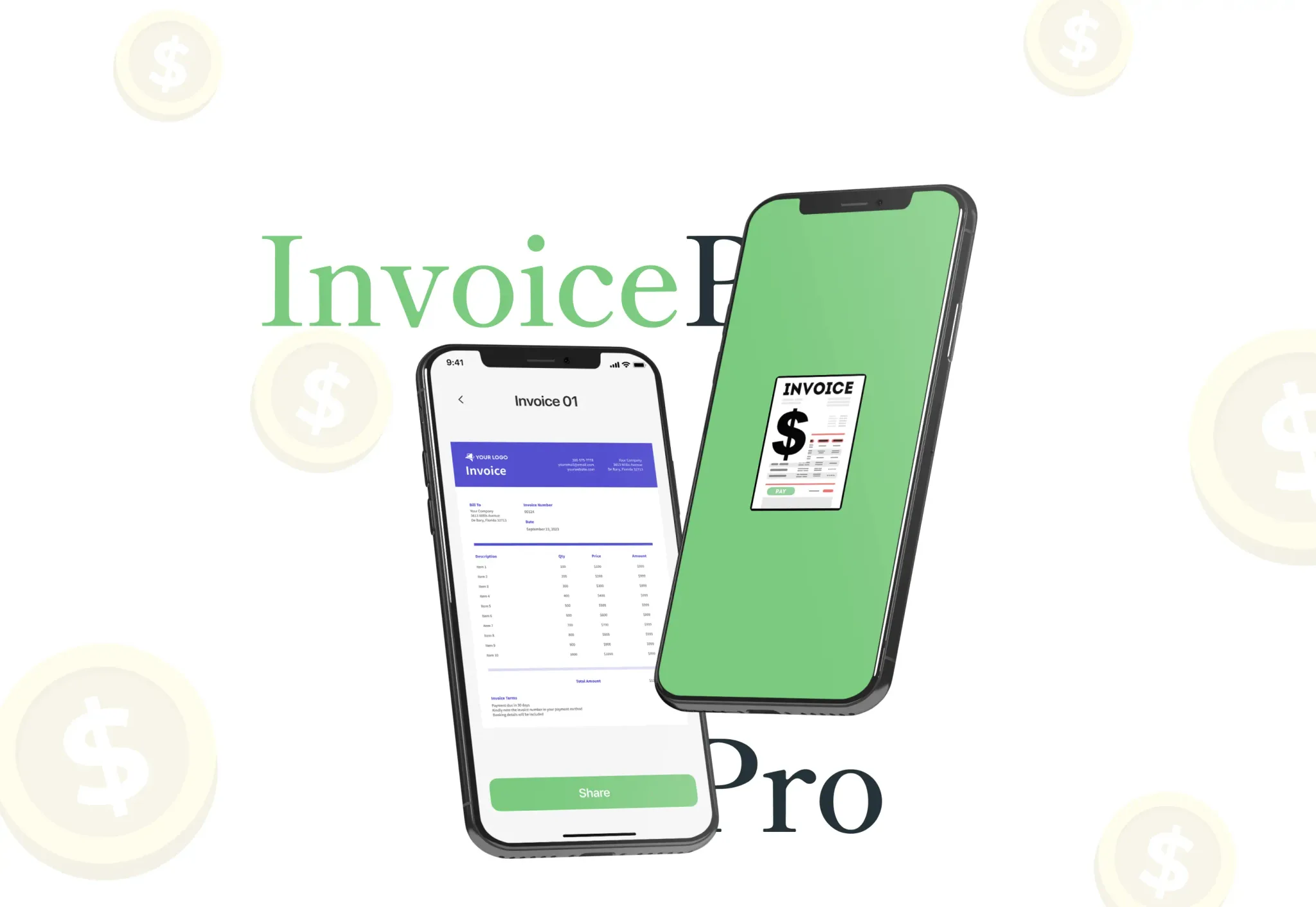 Invoice Maker app for creating and managing professional invoices from mobile – developed by Neon Apps
