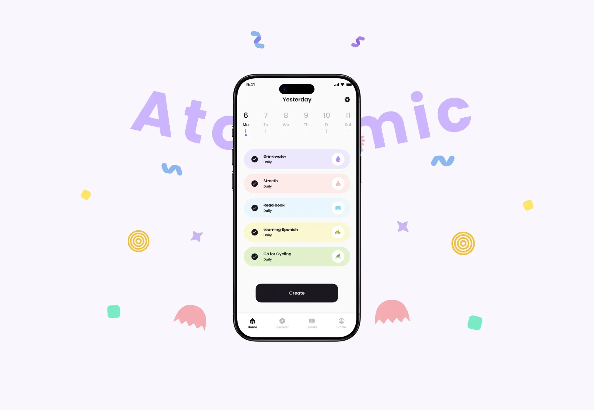 Atomic habit tracking app with smart reminders and streak system – mobile app by Neon Apps